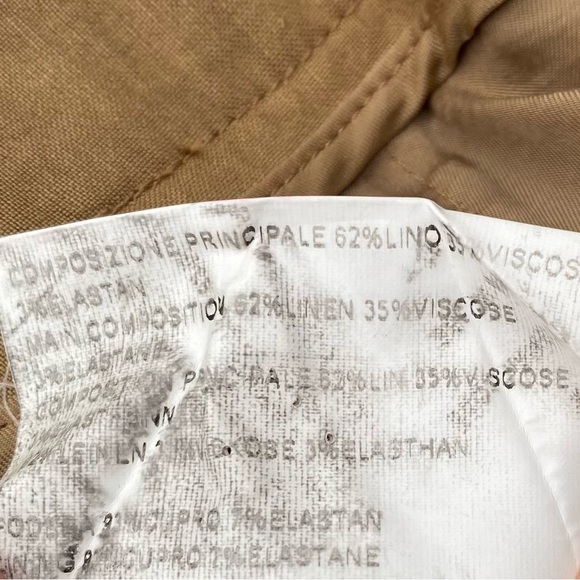 Piazza Sempione Wide Leg High Rise Linen Blend Pants - Picture 4 of 13